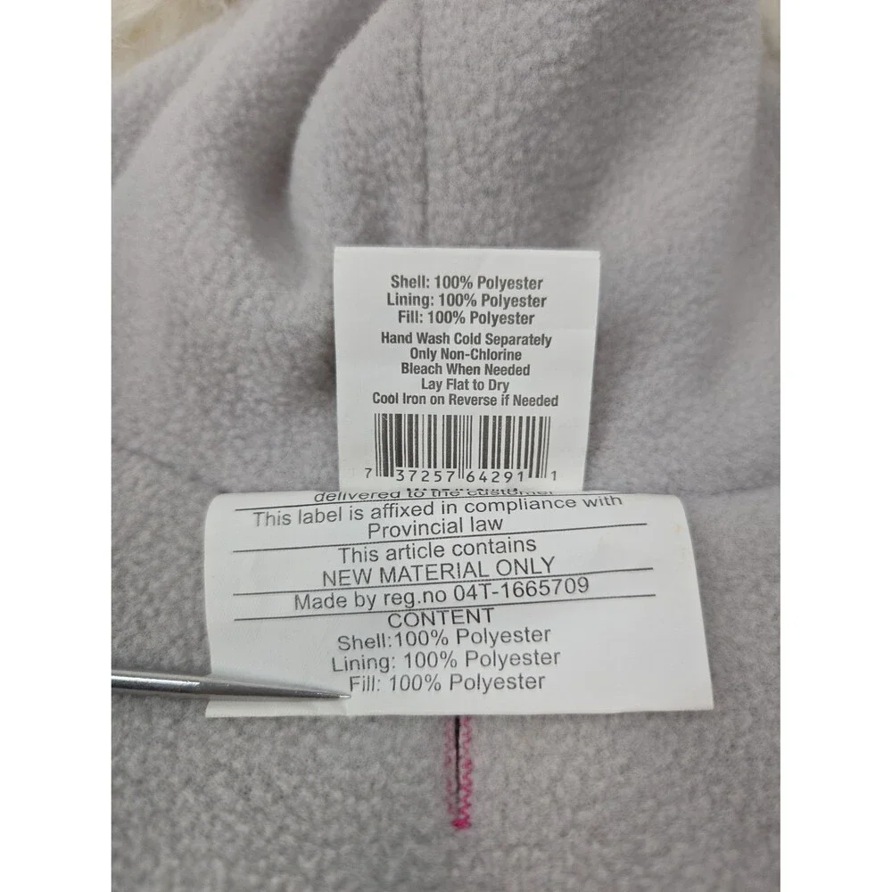 Top Paw Pink Dog Coat Ruffled Gold Metallic Dots Puffy Fleece Lined Hoodie Small